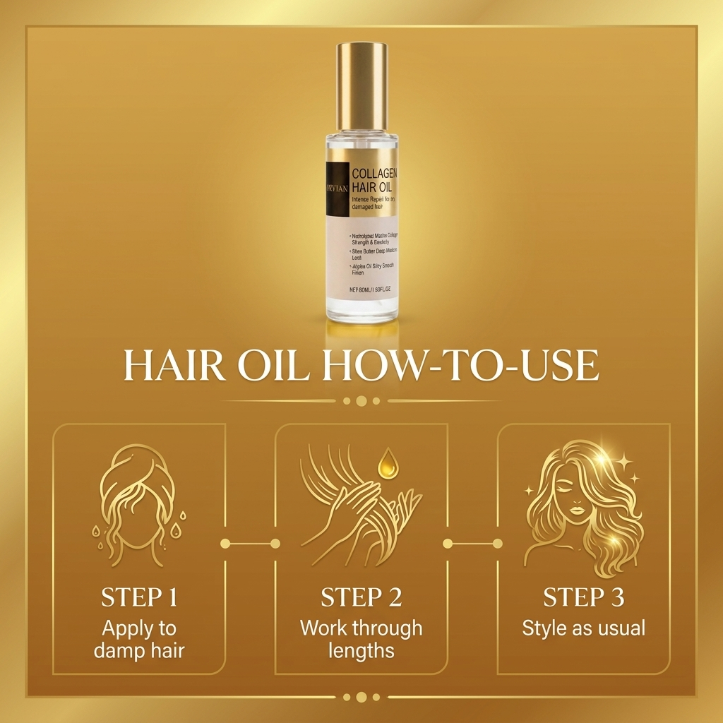 Collagen Hair Oil - How to Use